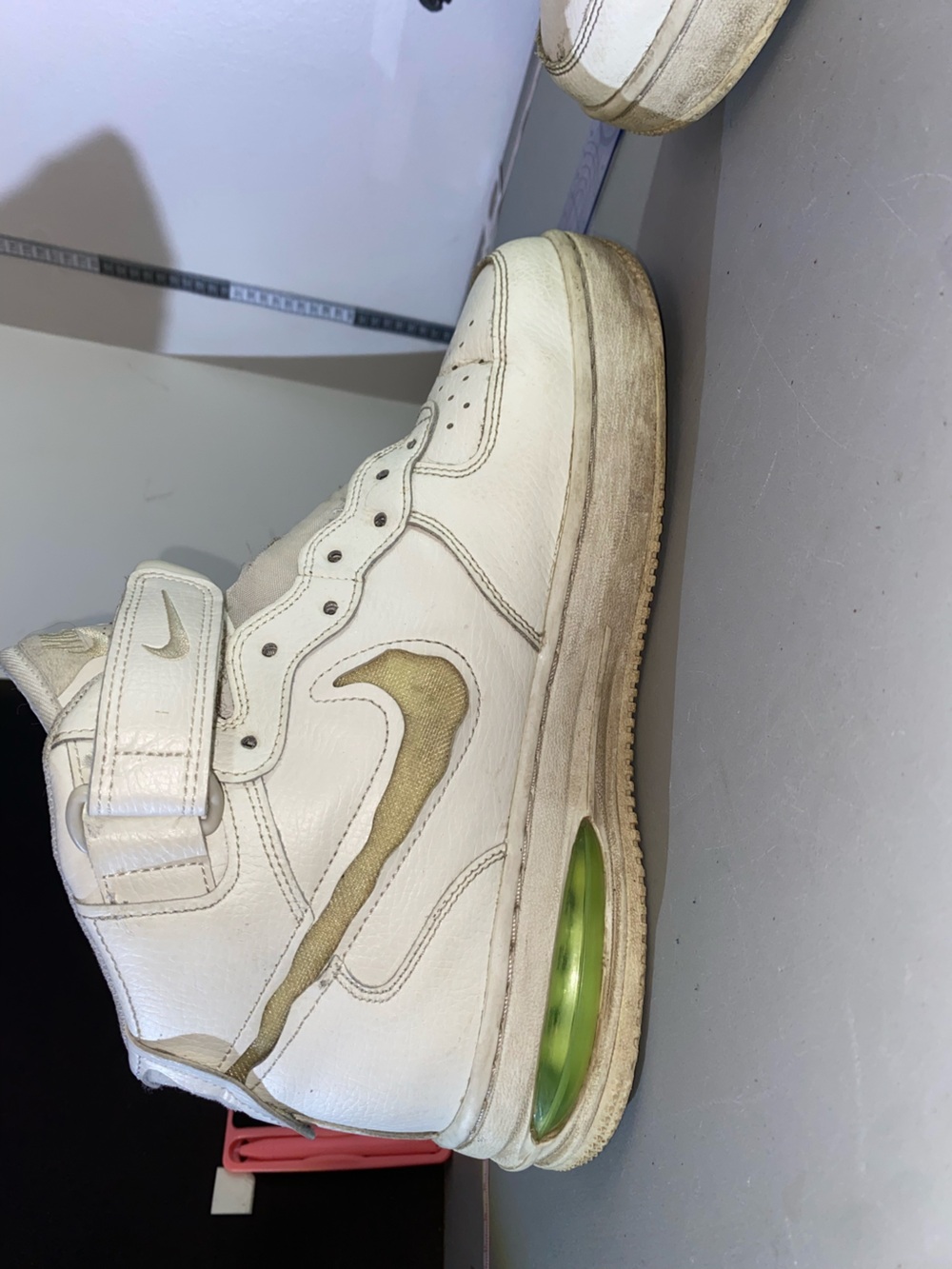 FB1374-100 Nike Air Force 1 Mid Evo Sail Lime Blast Coconut Milk 9US (Men's) - Picture 10 of 16